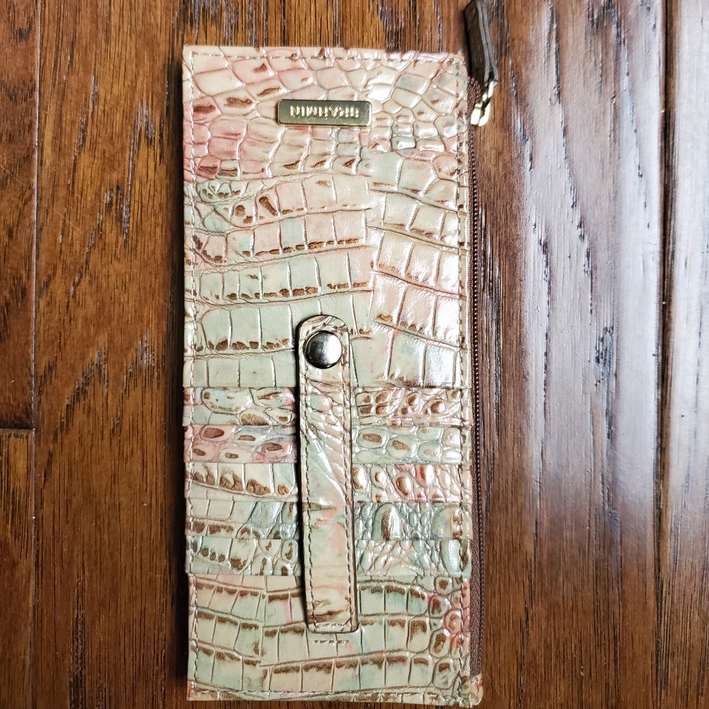 Brahmin Credit Card Wallet in Rare Light Watermelon Multicolor